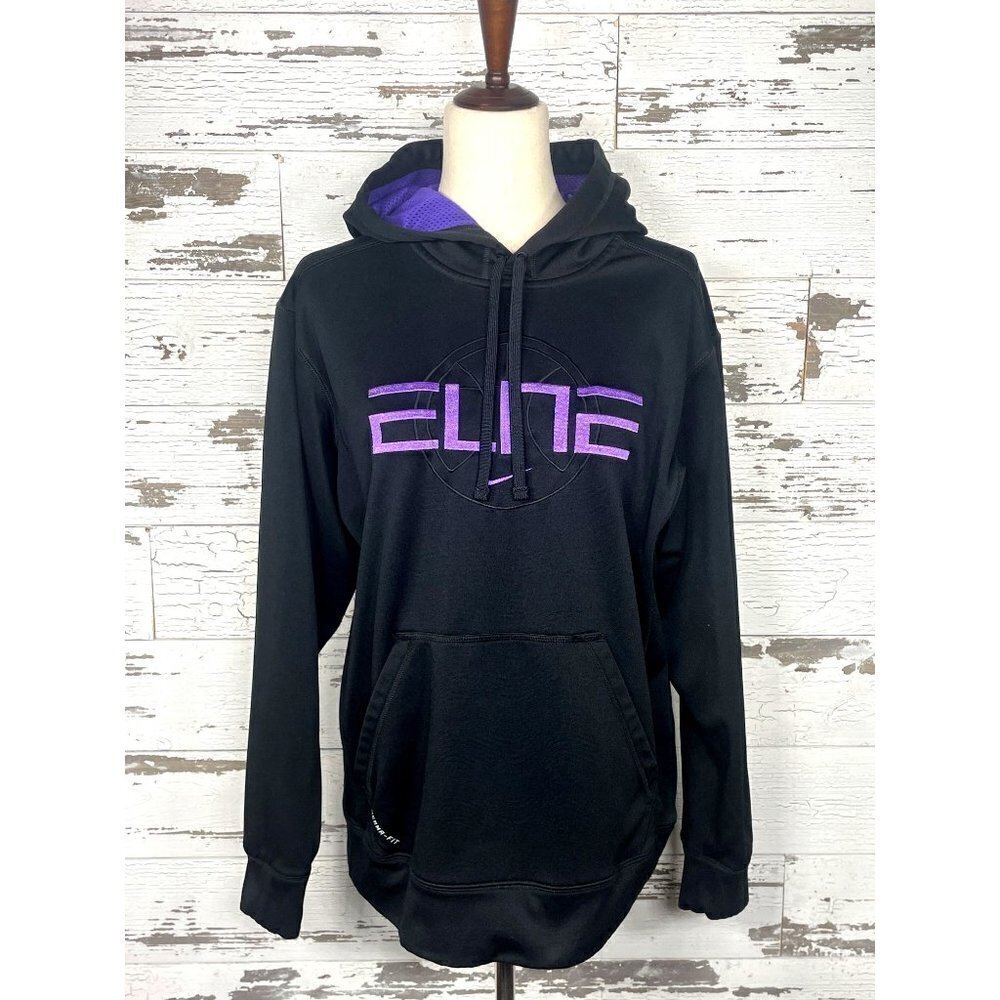 NIKE Therma-Fit Elite Pullover Hoodie Black Men's Sz M NWOT